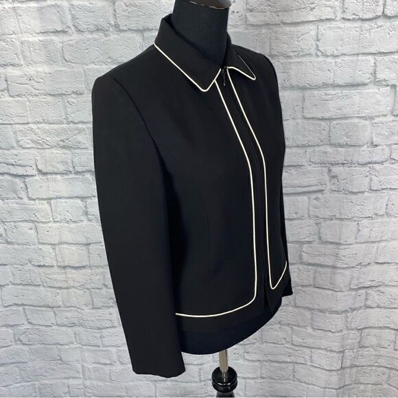 Casual corner pants dress suit black & white sz 4 - Picture 10 of 14